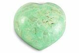 Polished Garnierite Heart - Madagascar #246679-1